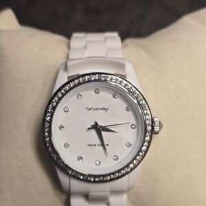 Brosway T-Color White Resin‎ Watch with Crystal-Studded Bezel NWT